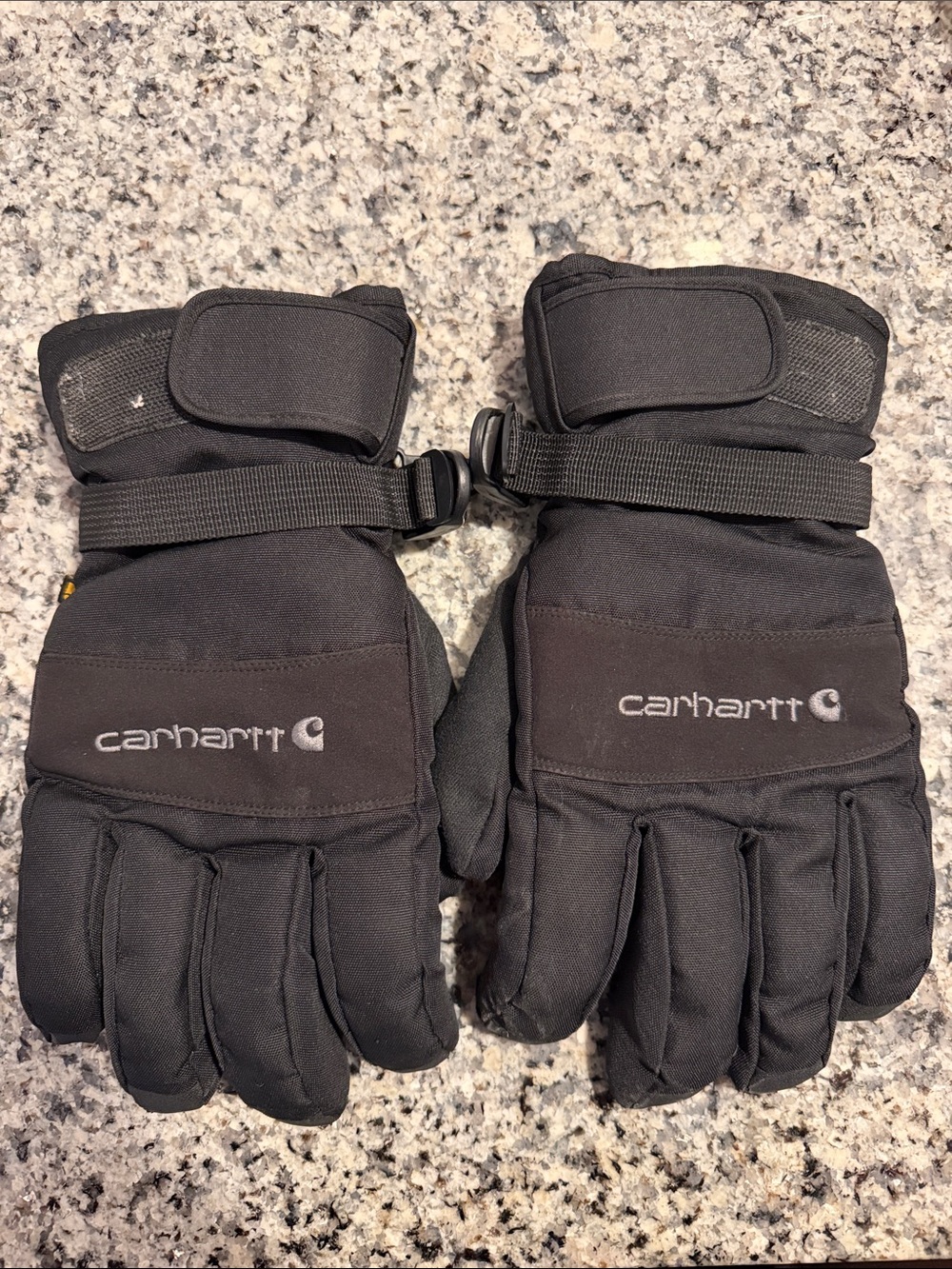 Carhartt Black Heavy-Duty Insulated Cold-Weather Gloves